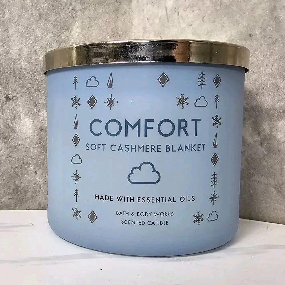 Bath & Body Works 14.5oz. COMFORT SOFT CASHMERE BLANKET 3‎ Wick Candle